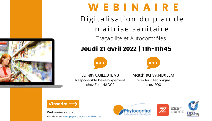 Digitalisation du plan de maîtrise sanitaire : traçabilité et autocontrôles
